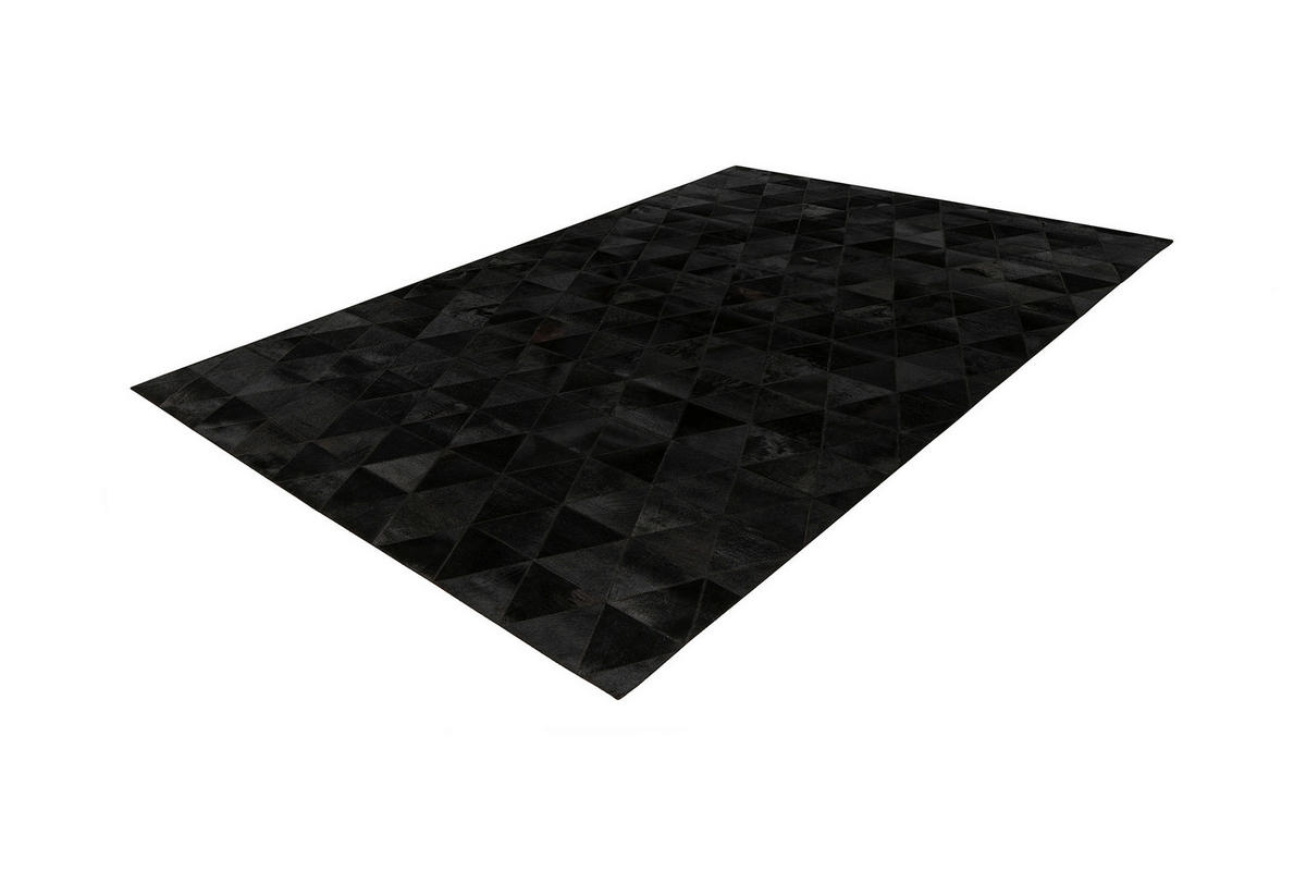 KOŽENÝ KOBEREC, 120/170 cm, černá - černá, Konvenční, textil/kůže (120/170cm)