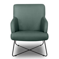 SESSEL in Lederlook Graphitfarben  - Schwarz/Graphitfarben, Design, Textil/Metall (67/87/74cm) - Livetastic