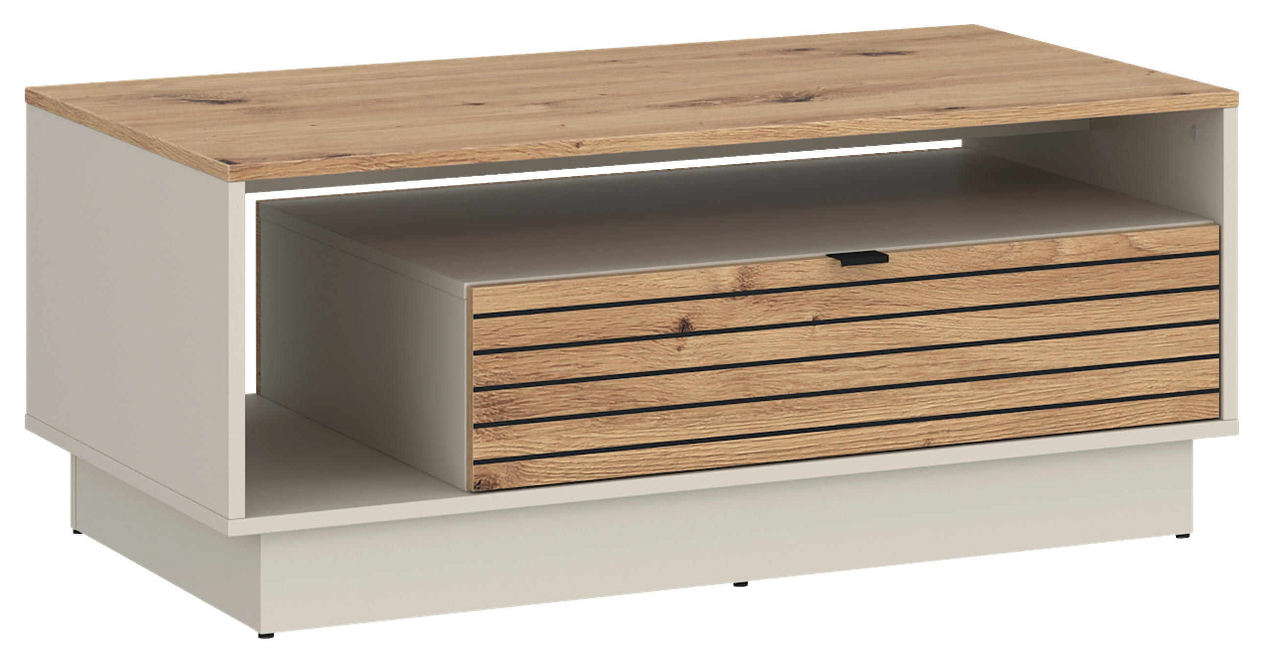 COUCHTISCH - Kaschmir/Eiche Artisan, Basics, Holzwerkstoff/Kunststoff (106/45,5/65cm) - Livetastic