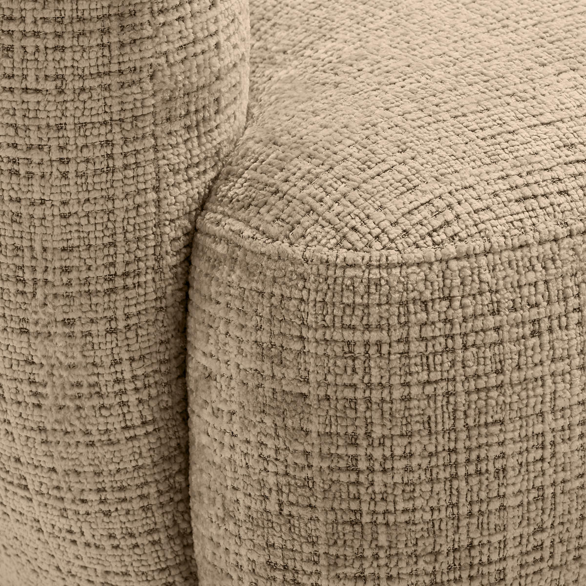 SCHLAFSOFA in Chenille Hellbraun  - Hellbraun/Schwarz, Konventionell, Textil/Metall (228/75/98cm) - Carryhome