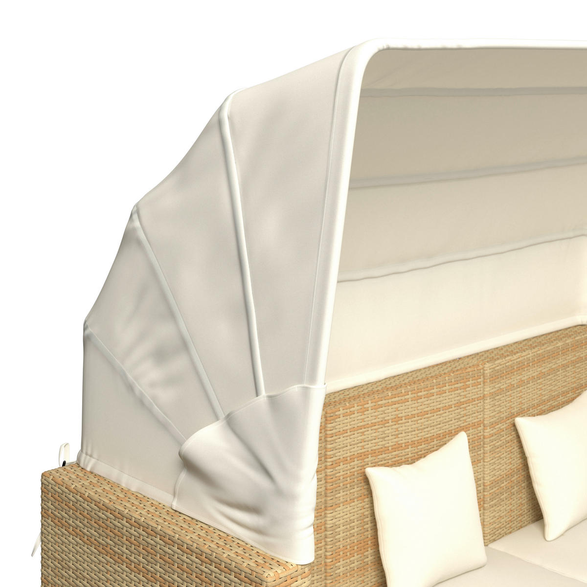 LOUNGEGARNITUR   200/159/75 cm Eisen  - Beige/Creme, MODERN, Kunststoff/Textil (200/159/75cm) - Ambia Garden