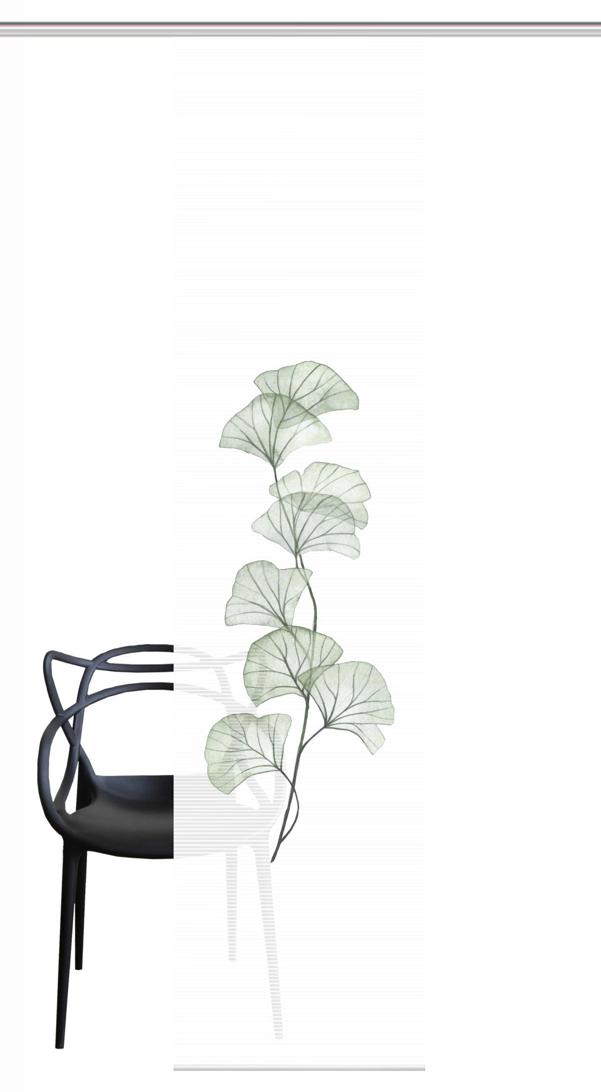 FLÄCHENVORHANG   halbtransparent   60/260 cm  - Salbeigrün, Natur, Textil (60/260cm)