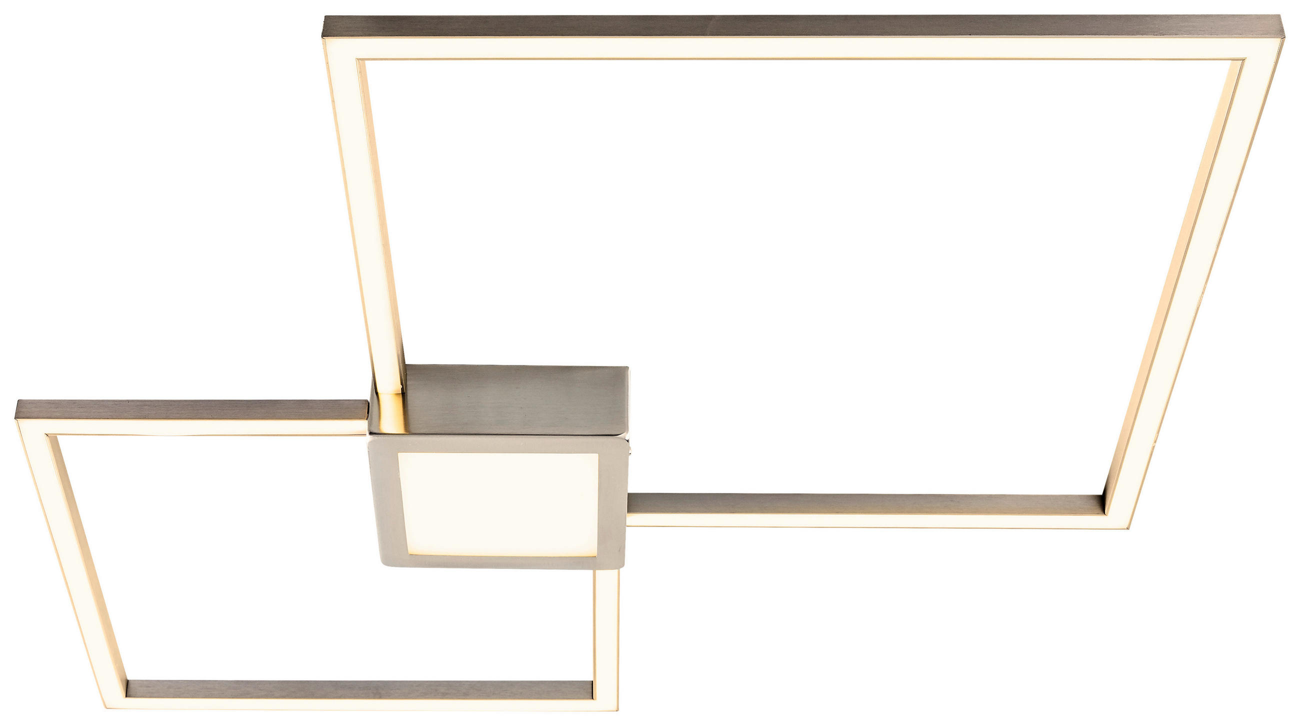 LED-TAKLAMPA 65/65/5 cm  - nickelfärgad, Design, metall (65/65/5cm) - Novel