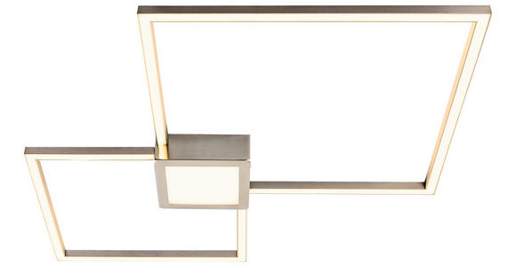 LED-DECKENLEUCHTE 65/65/5 cm   - Nickelfarben, Design, Metall (65/65/5cm) - Novel