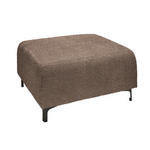 HOCKER in Textil Taupe  - Taupe/Schwarz, KONVENTIONELL, Textil/Metall (99/46/77cm) - Carryhome