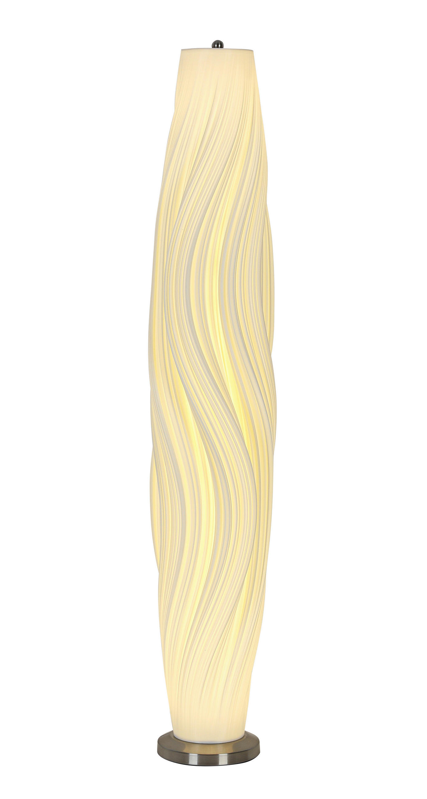 LED-STEHLEUCHTE Skulpture 17,5/100 cm   - Schwarz/Weiß, Design, Kunststoff/Metall (17,5/100cm) - Dieter Knoll