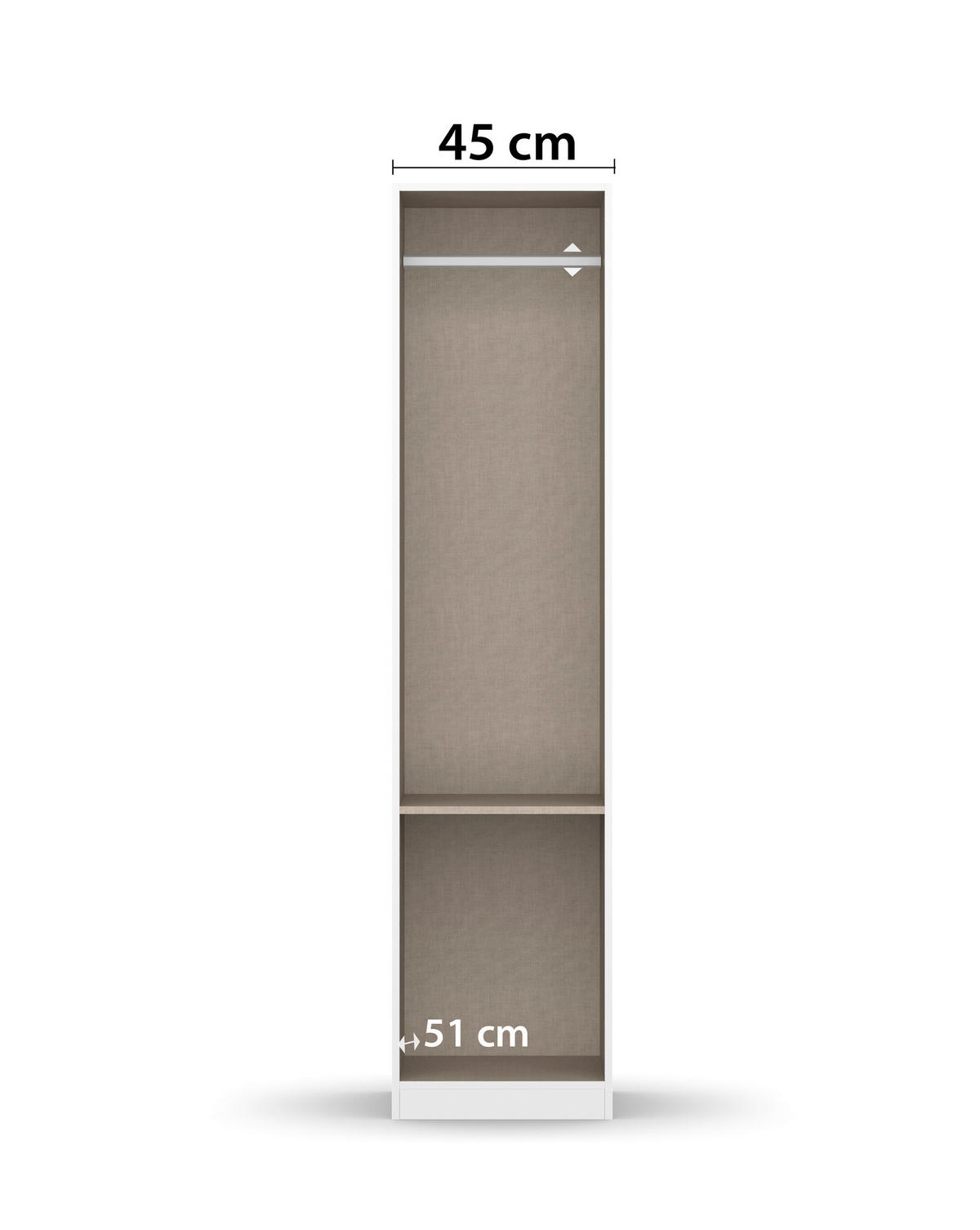 DREHTÜRENSCHRANK 47/210/54 cm 1-türig Eiche Artisan, Grau  - Chromfarben/Eiche Artisan, MODERN, Holzwerkstoff/Kunststoff (47/210/54cm) - Rauch Möbel