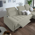 ECKSOFA in Webstoff Hellgrau  - Hellgrau/Schwarz, LIFESTYLE, Textil/Metall (310/180cm) - Valnatura