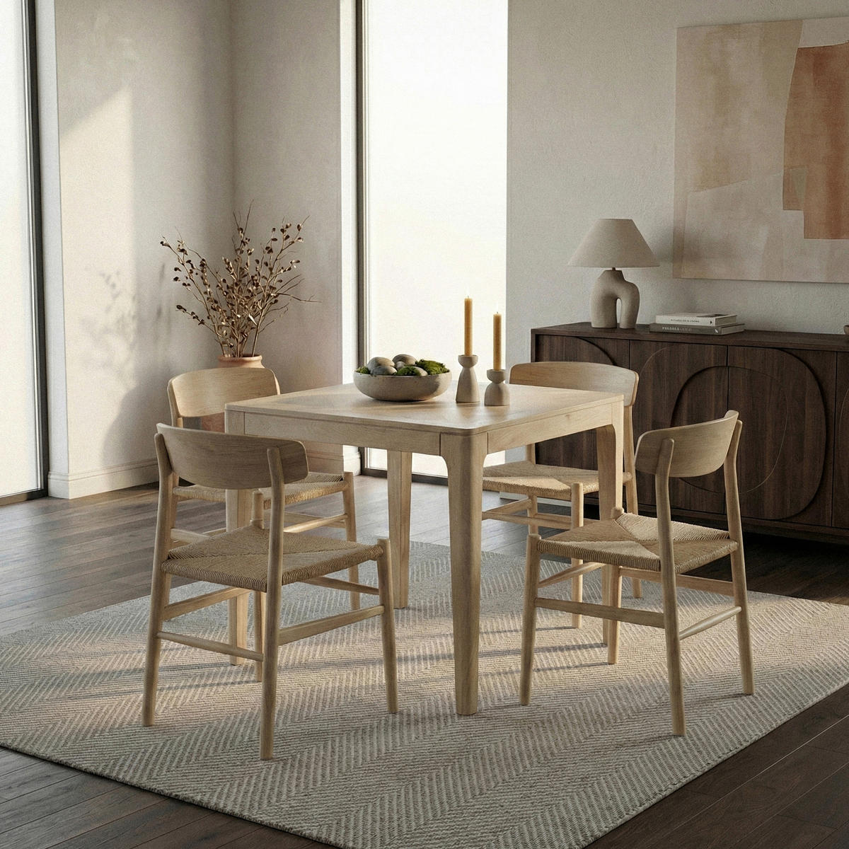 ESSTISCH in Holz 80/80/76 cm  - Weiß, Design, Holz (80/80/76cm) - Livetastic