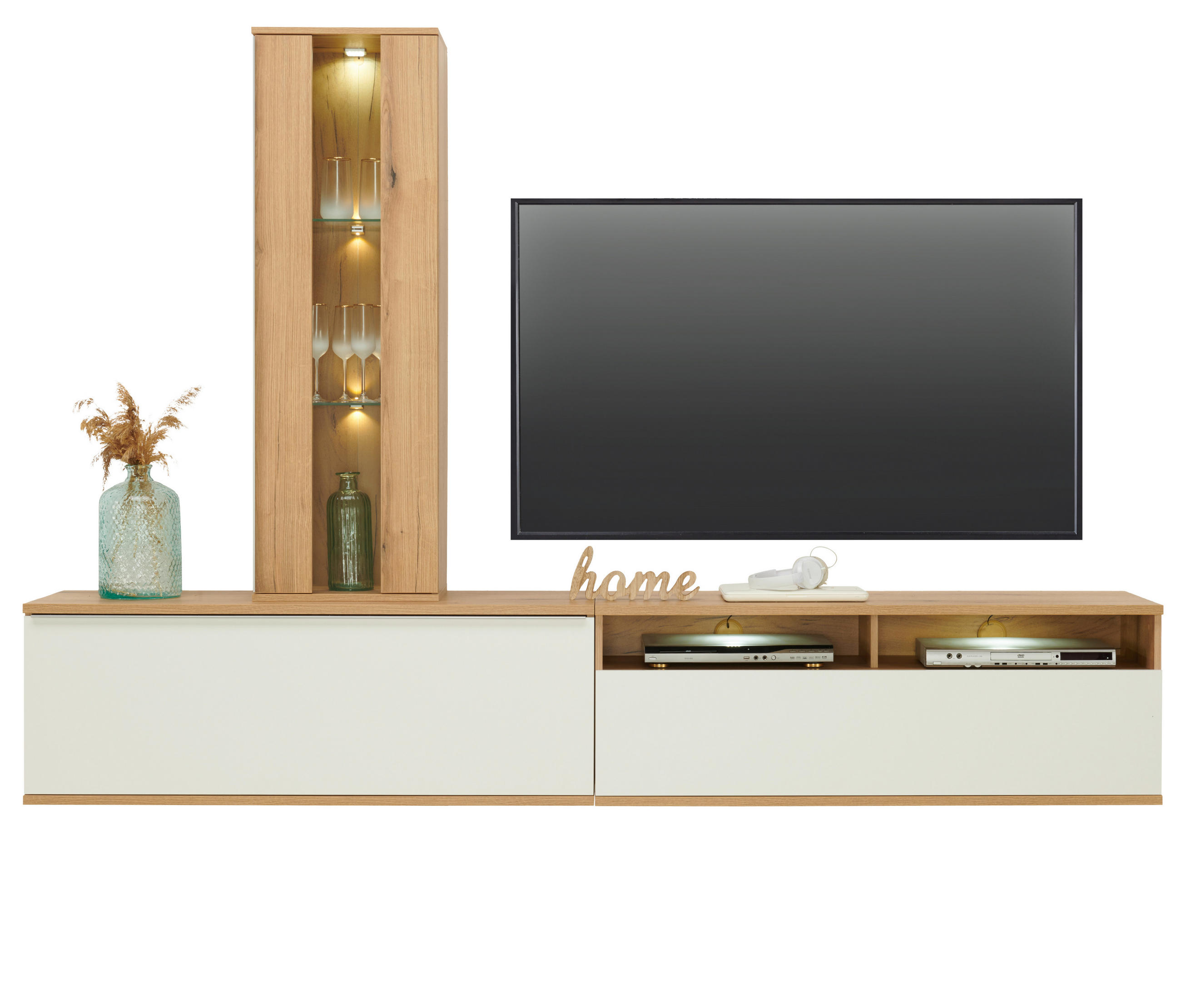 Wohnkombination 3 -Teilig. Power, Alpinweiß