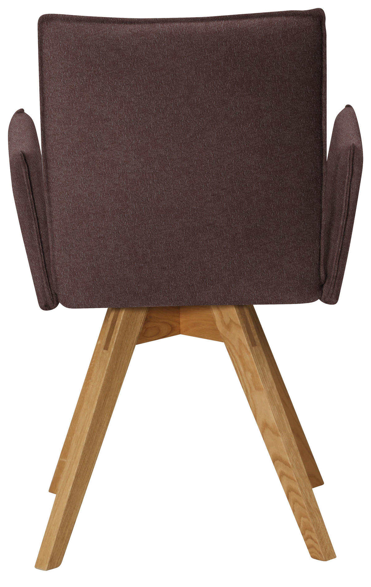 ARMLEHNSTUHL  in Lederlook  - Eichefarben/Dunkelbraun, Konventionell, Holz/Textil (60/91/61cm) - Moderano