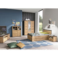 HIGHBOARD , 110/134/43 cm,  - Dunkelgrau/Eichefarben, ROMANTIK / LANDHAUS, Holzwerkstoff/Metall (110/134/43cm) - Hom`in