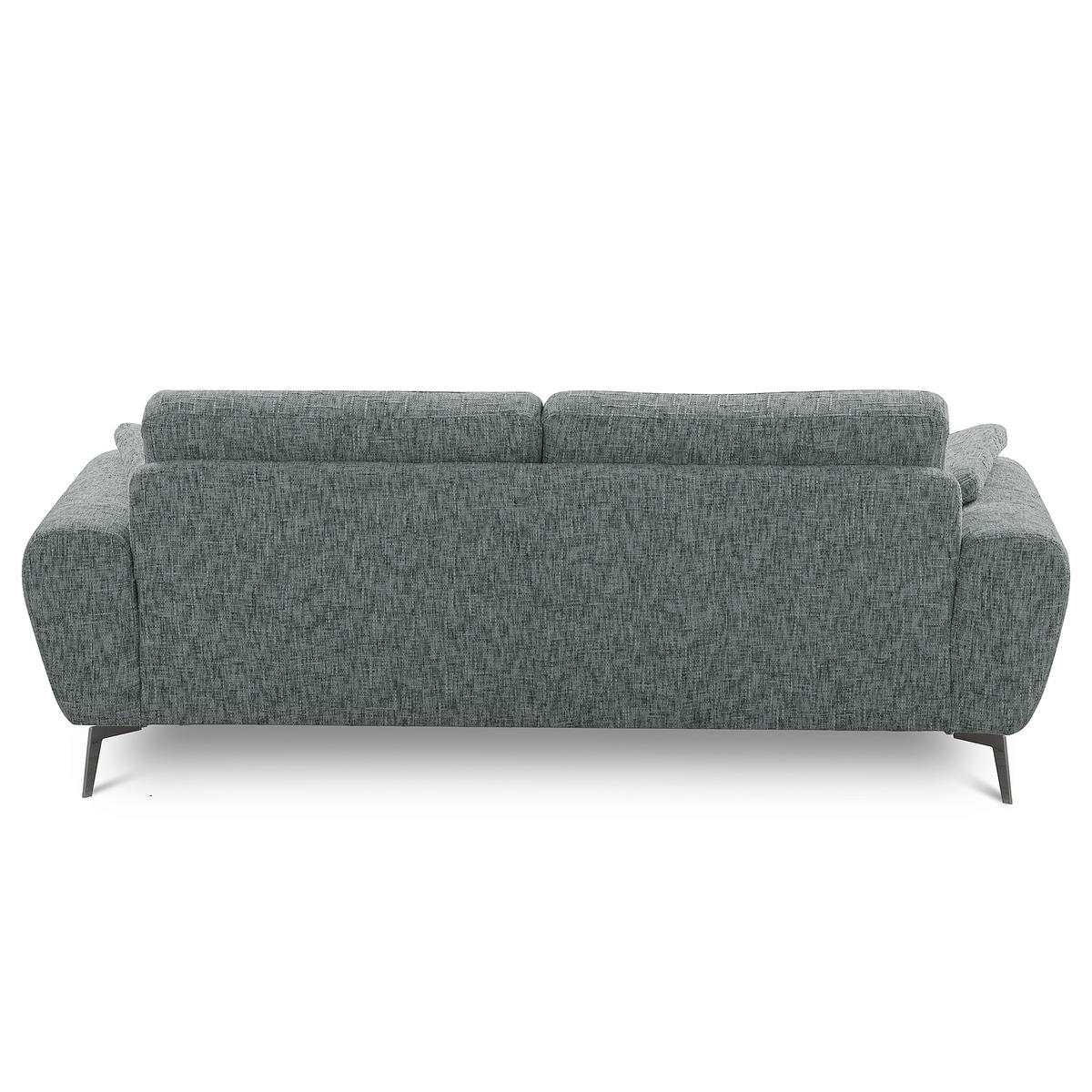3-SITZER-SOFA Webstoff Anthrazit  - Anthrazit/Schwarz, Design, Textil/Metall (187/85/92cm) - Livetastic