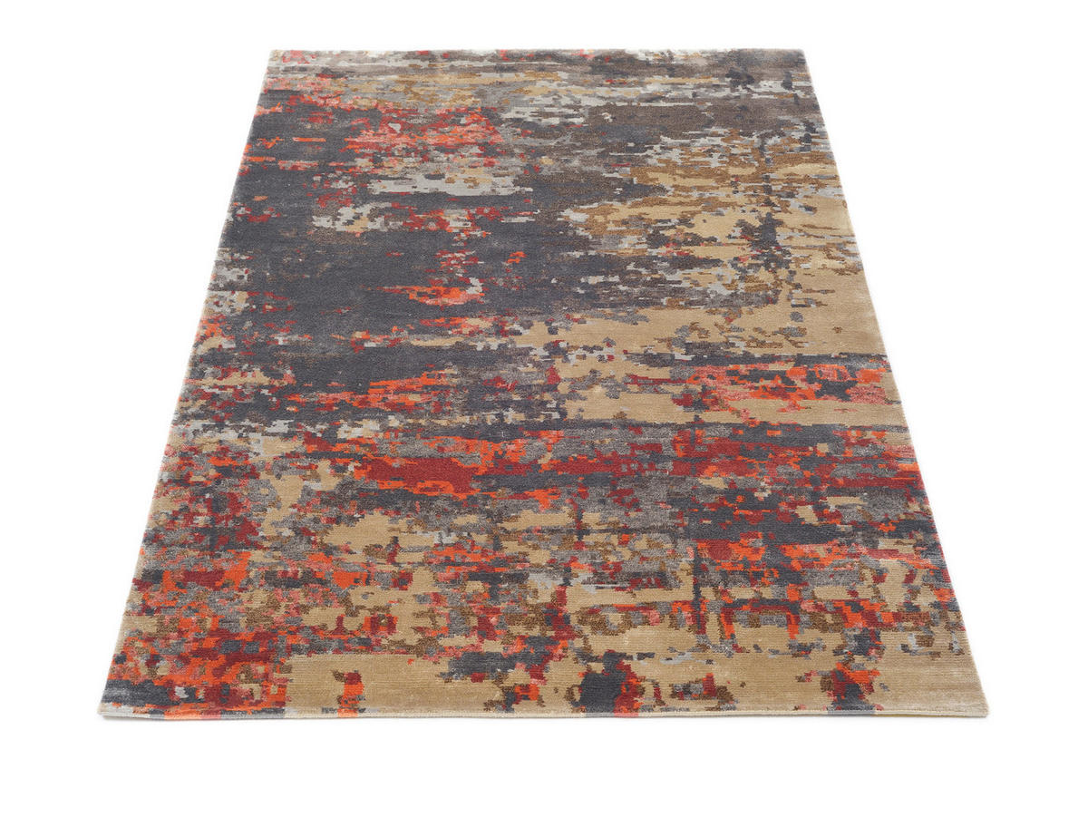 ORIENTTEPPICH 140/200 cm Angeles Pilano Grau, Orange, Beige  - Beige/Orange, Design, Textil (140/200cm) - Musterring