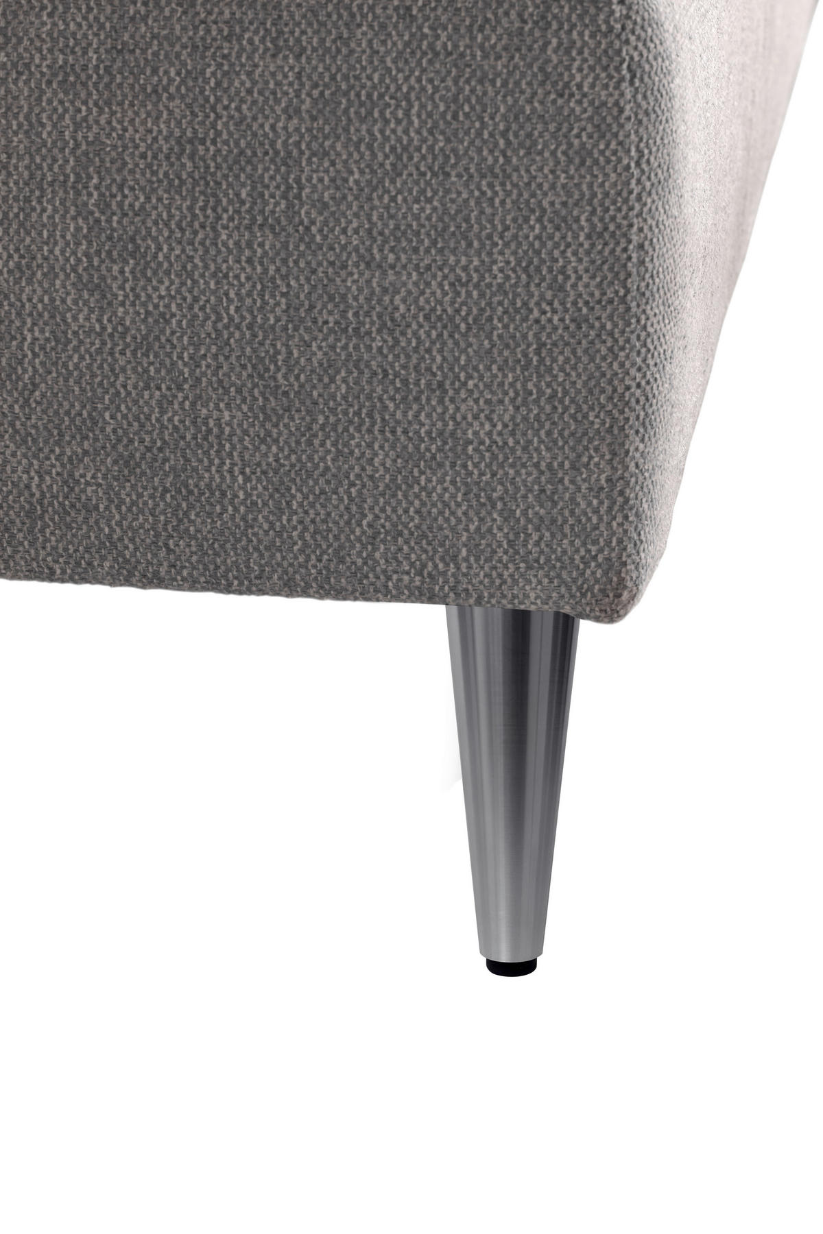 BOXSPRINGBETT 180/200 cm  in Hellgrau  - Edelstahlfarben/Hellgrau, Design, Textil/Metall (180/200cm) - Schöner Wohnen
