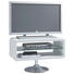 TV-ELEMENT Chromfarben, Weiß - Chromfarben/Weiß, Design, Glas/Metall (80/50/40cm) - Xora