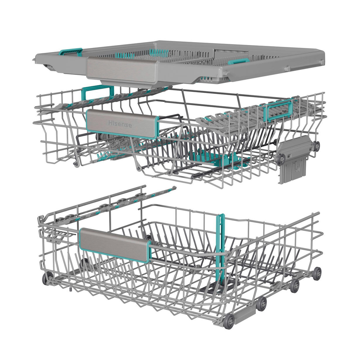 GESCHIRRSPÜLER HI8432BSCWF  - Edelstahlfarben, Basics, Metall (64/88/66,5cm) - Hisense