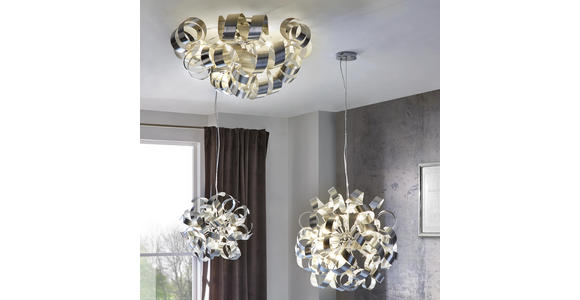 LED-HÄNGELEUCHTE 60/180 cm - Chromfarben, Design, Metall (60/180cm) - Ambiente