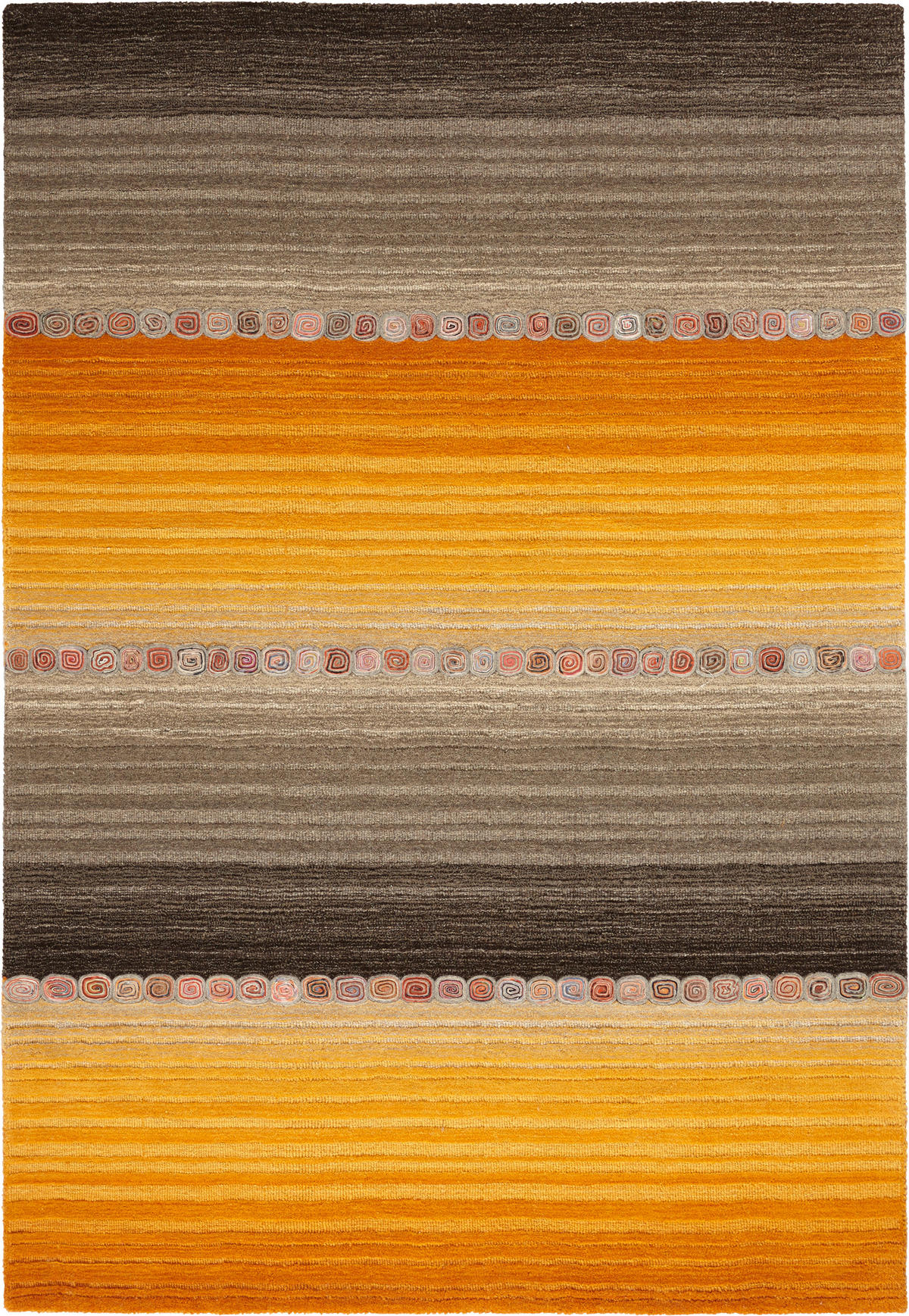 ORIENTÁLNÍ KOBEREC, 70/140 cm, hnědá, oranžová - oranžová/hnědá, Konvenční, textil (70/140cm) - Cazaris