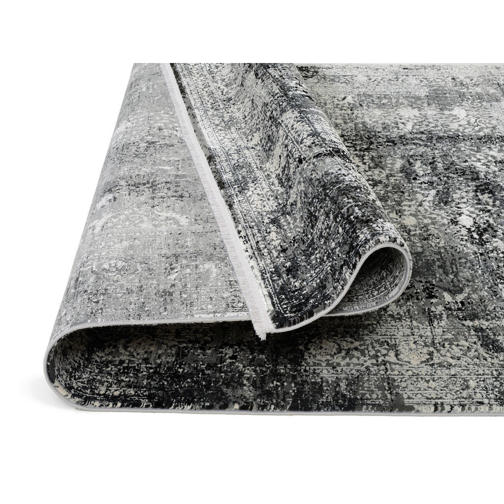 Thumbnail - Dieter Knoll Webteppich Avignon, Dunkelgrau, Textil, Abstraktes, rechteckig, 240x300 cm, Oeko-Tex® Standard 100, für Fuß...