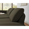 ECKSOFA  in Flachgewebe Dunkelgrün  175-224/255-365 cm  - Dunkelgrün/Schwarz, Design, Textil/Metall (175-224/255-365cm) - Dieter Knoll