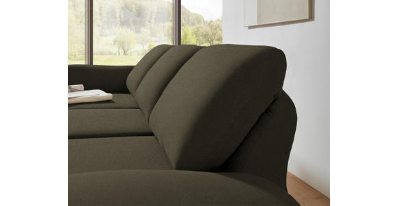 ECKSOFA  in Flachgewebe Dunkelgrün  175-224/255-365 cm  - Dunkelgrün/Schwarz, Design, Textil/Metall (175-224/255-365cm) - Dieter Knoll