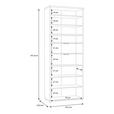 SCHUHSCHRANK 74,5/191,9/34,9 cm  - Eiche Artisan/Grau, Basics, Holzwerkstoff/Kunststoff (74,5/191,9/34,9cm) - Xora