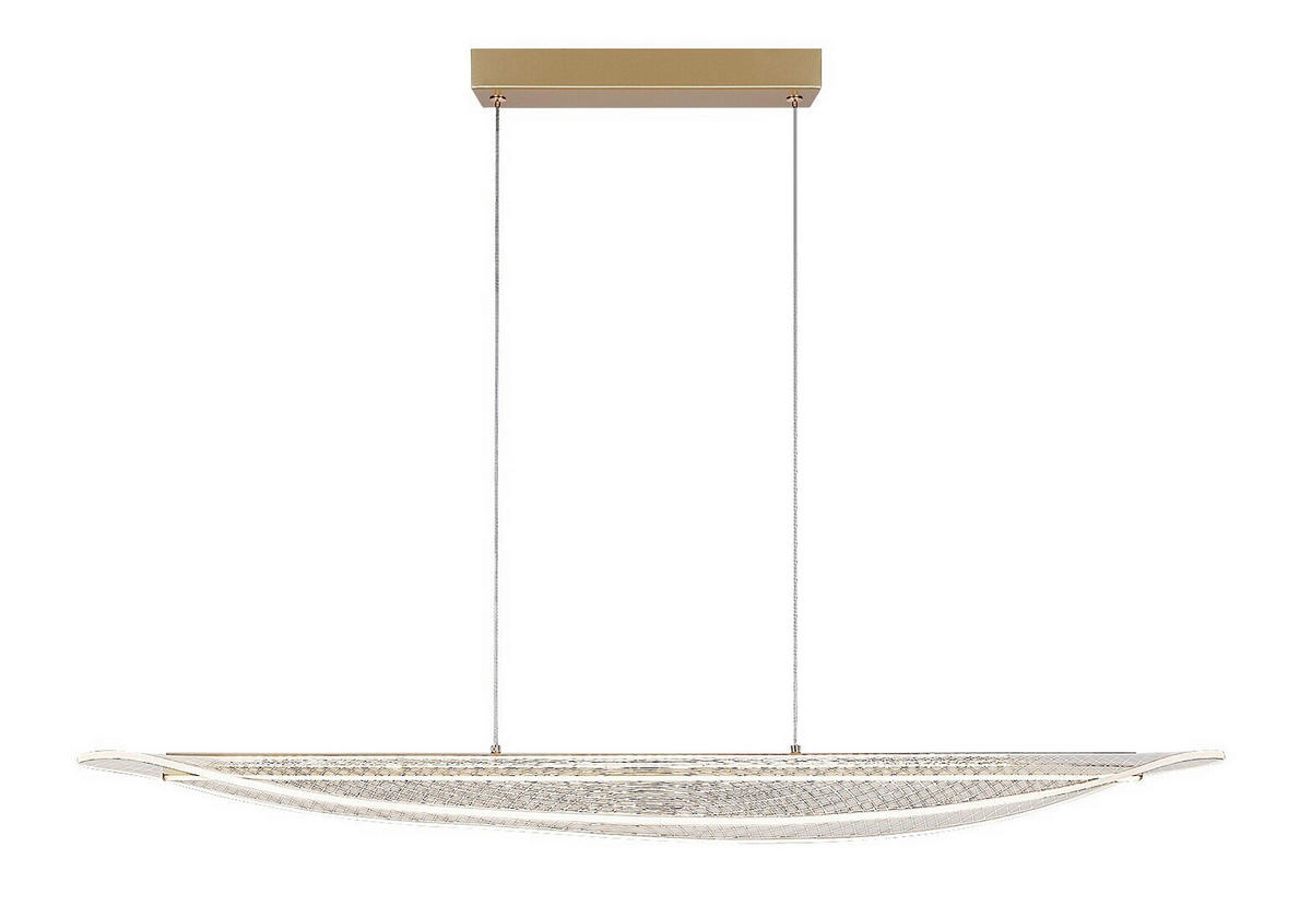 LED LUSTER    94/30/120 cm    - prozirna/zlatna, Dizajnerski, metal/plastika (94/30/120cm)