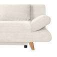 SCHLAFSOFA mit Schlafen auf Sitzhöhe, haustierfreundlicher Bezug Cord Beige - Beige/Buchefarben, KONVENTIONELL, Holz/Textil (200/75/85cm) - Carryhome