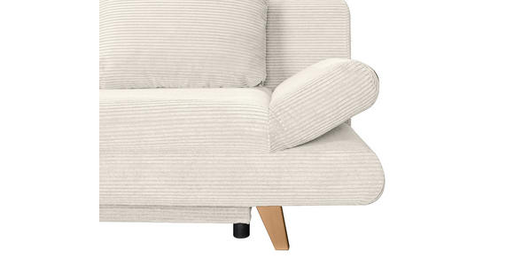 SCHLAFSOFA mit Schlafen auf Sitzhöhe, haustierfreundlicher Bezug Cord Beige - Beige/Buchefarben, KONVENTIONELL, Holz/Textil (200/75/85cm) - Carryhome