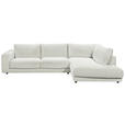 ECKSOFA  in Cord Hellgrau  325/224 cm  - Hellgrau/Schwarz, Design, Kunststoff/Textil (325/224cm) - Hom`in