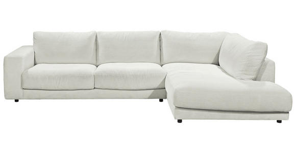 ECKSOFA  in Cord Hellgrau  325/224 cm  - Hellgrau/Schwarz, Design, Kunststoff/Textil (325/224cm) - Hom`in