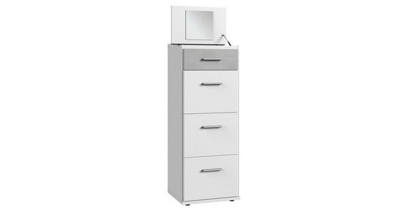 KOMMODE 46/121/40 cm in Grau, Weiß - Alufarben/Schwarz, KONVENTIONELL, Holzwerkstoff/Kunststoff (46/121/40cm) - Carryhome