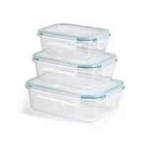 FRISCHHALTEDOSENSET GOURMETmaxx 6-teilig  - Transparent/Grün, Basics, Glas/Kunststoff (19,6/14,5/6,6cm)