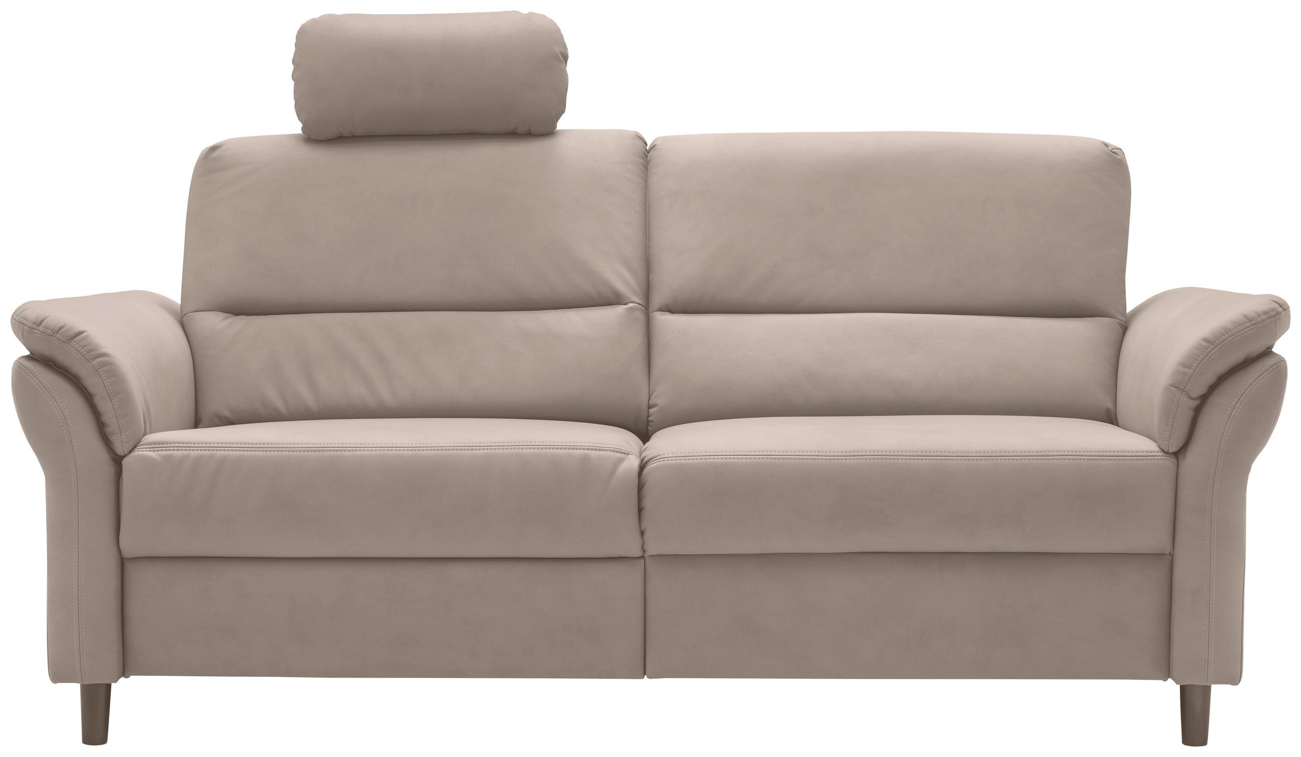 3-SITZER-SOFA in Lederlook Beige  - Beige/Schwarz, MODERN, Holz/Textil (192/90/89cm) - Livetastic