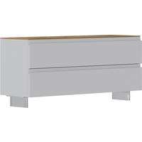 GARDEROBENBANK  in 110/49/33 cm  - Eichefarben/Alufarben, Design, Metall (110/49/33cm) - Moderano