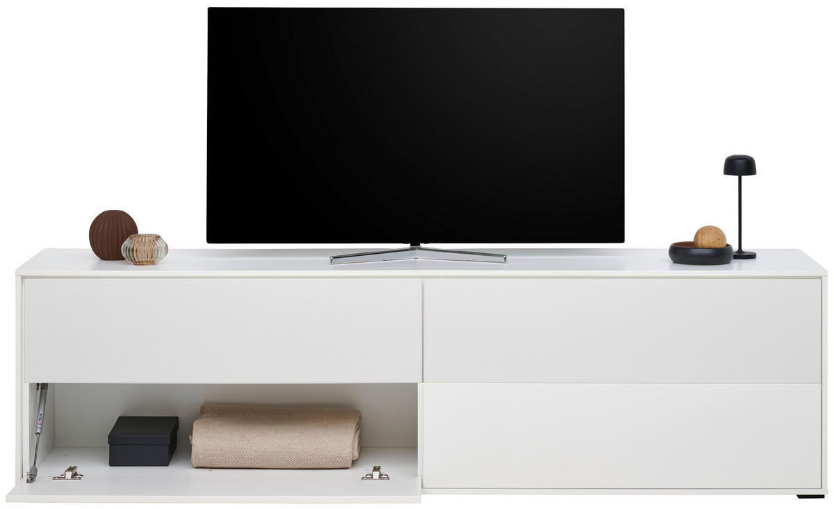 TV-ELEMENT 179,1/52/40 cm Weiß  179,1/52/40 cm  - Weiß, Design, Holzwerkstoff (179,1/52/40cm) - home24