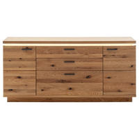 COMODĂ CU UȘI 180/84/44 cm  - culoare lemn stejar/antracit, Natur, metal/lemn (180/84/44cm) - Linea Natura