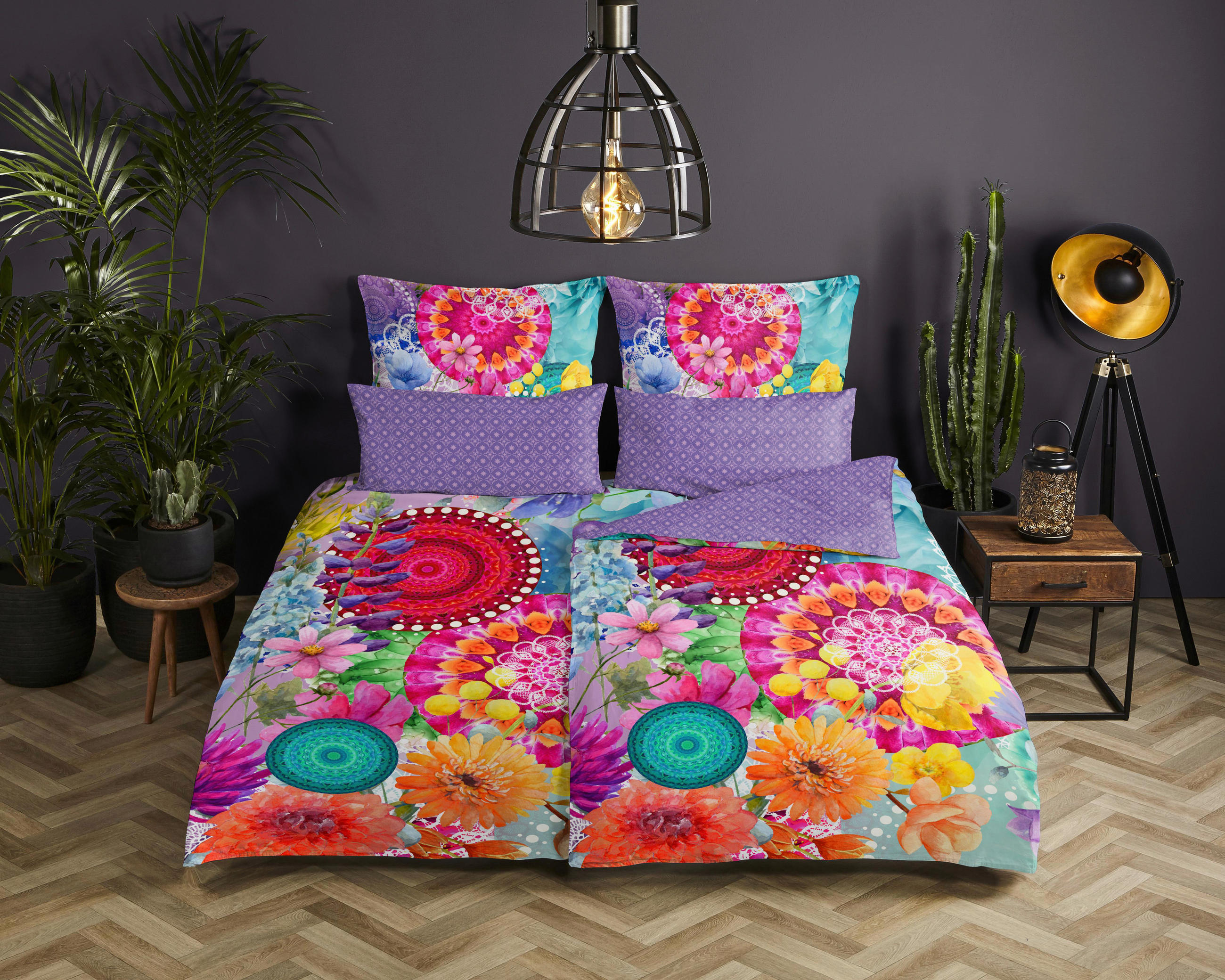 WENDEBETTWÄSCHE Vitori Satin 155/220 cm  - Multicolor, Design, Textil (155/220cm)