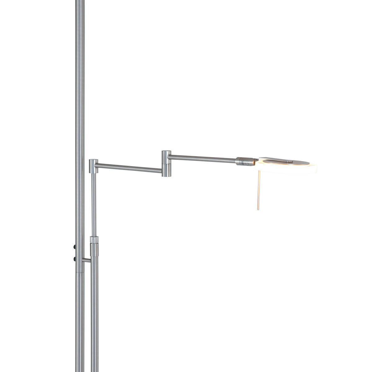 STEHLEUCHTE 58/27/185 cm    - Edelstahlfarben, Design, Glas/Metall (58/27/185cm)