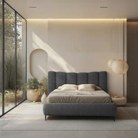 STOPPAD SÄNG 180/200 cm  i antracit  - antracit, Modern, metall/trämaterial (180/200cm) - MID.YOU