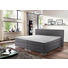 BOXSPRINGBETT 'PRINZ' H2 Lederlook 200/200 cm INKL. Matratze, gepolstertes Kopfteil, Bettkasten, Topper - Silberfarben/Grau, MODERN, Textil (200/200cm) - Novel BOXSPRINGBETT 'PRINZ' H2 Lederlook 200/200 cm INKL. Matratze, gepolstertes Kopfteil, Bettkasten, Topper - Silberfarben/Grau, MODERN, Textil (200/200cm) - Novel