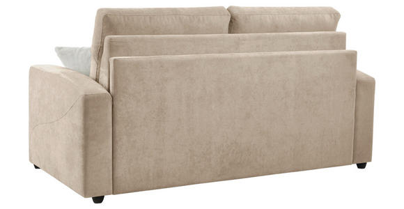 SCHLAFSOFA Mikrofaser Beige  - Beige/Creme, KONVENTIONELL, Kunststoff/Textil (186/101/101cm) - Carryhome