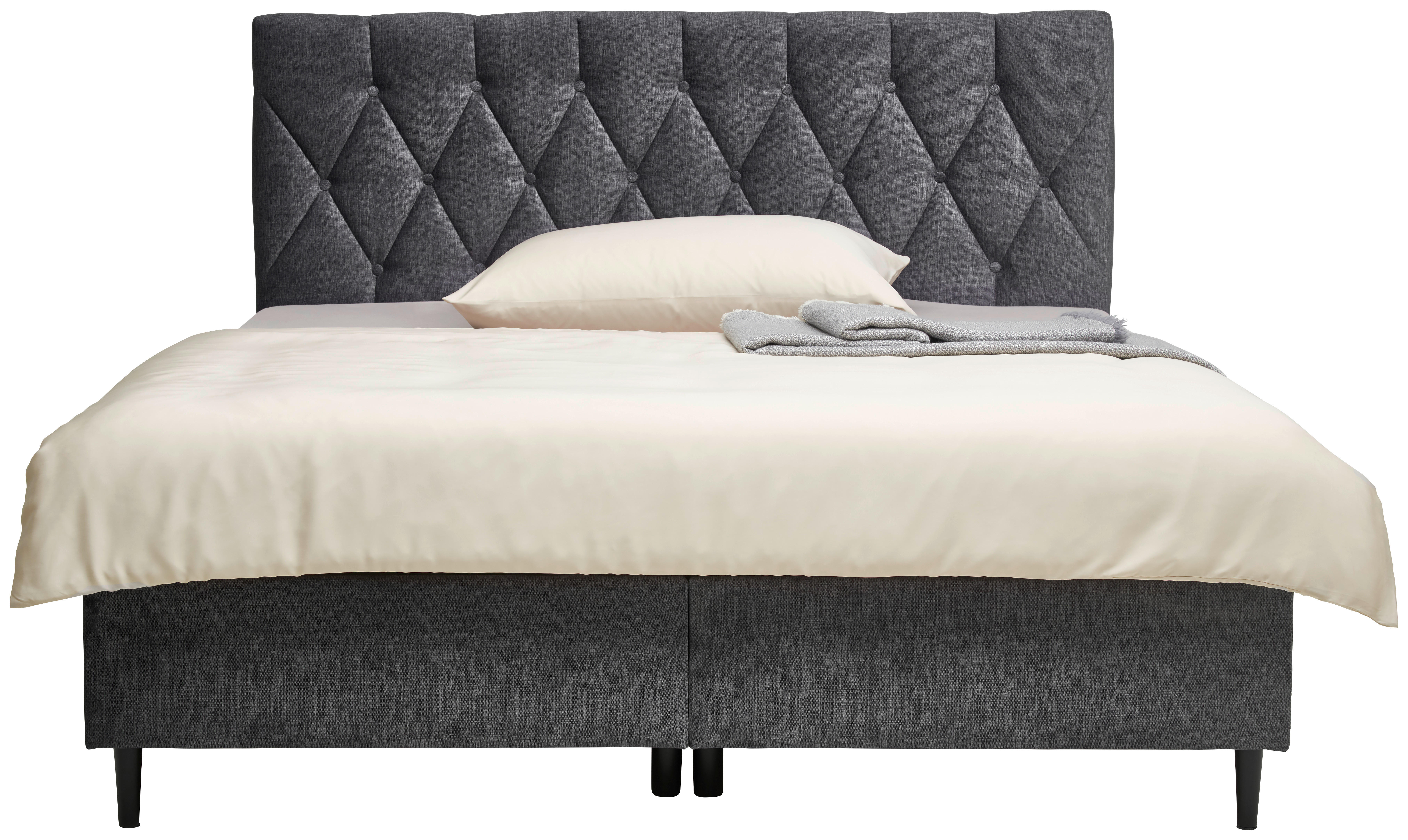 BOXBETT 180/200 cm  in Anthrazit  - Anthrazit/Schwarz, KONVENTIONELL, Holz/Holzwerkstoff (180/200cm) - home24