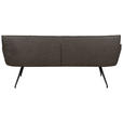 SITZBANK 203,5/87/64 cm Mikrofaser Schwarz, Dunkelgrau  - Dunkelgrau/Schwarz, Design, Textil/Metall (203,5/87/64cm) - Novel