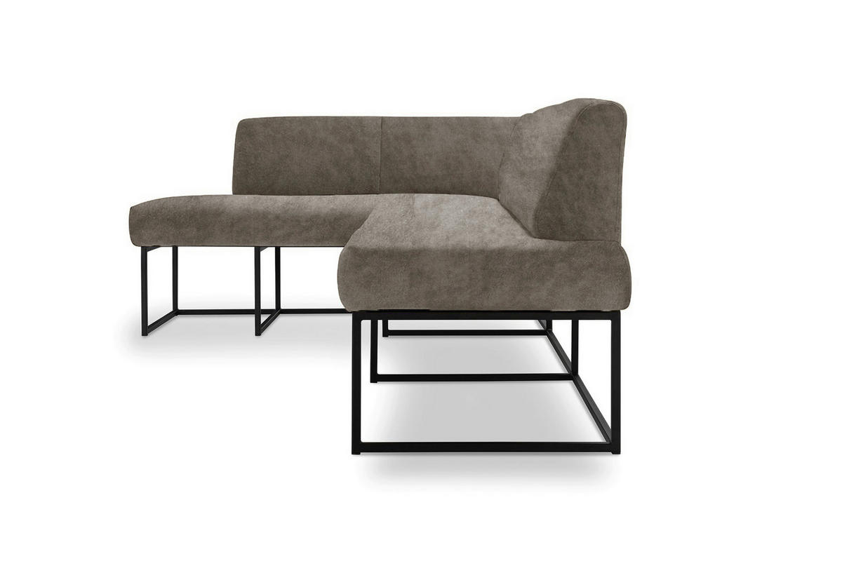 UGAONA KLUPA  siva   - siva/crna, Moderno, drvo/metal (245/159cm) - Livetastic