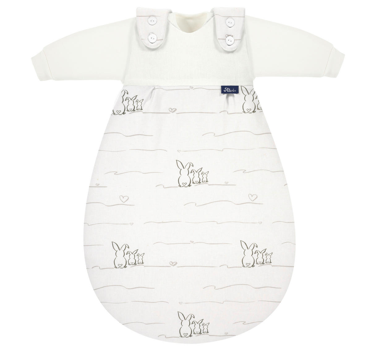 BABYSCHLAFSACKSET Häschen    56/62   - Dunkelgrau/Hellgrau, Basics, Textil (56/62null) - Alvi