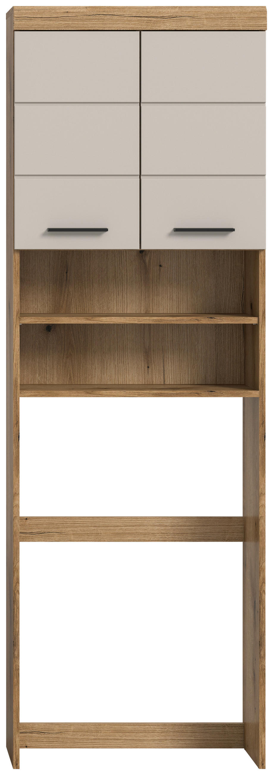 WASCHMASCHINENSCHRANK 63/191/34 cm  in Naturfarben, Kaschmir  - Kaschmir/Schwarz, MODERN, Holzwerkstoff/Kunststoff (63/191/34cm) - MID.YOU