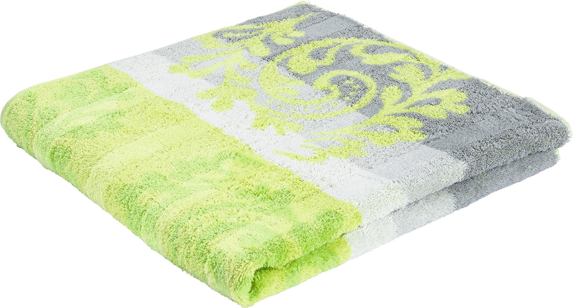 DUSCHTUCH 80/150 cm Noblesse Cashmere  - Hellgrau/Hellgrün, Basics, Textil (80/150cm) - Cawoe