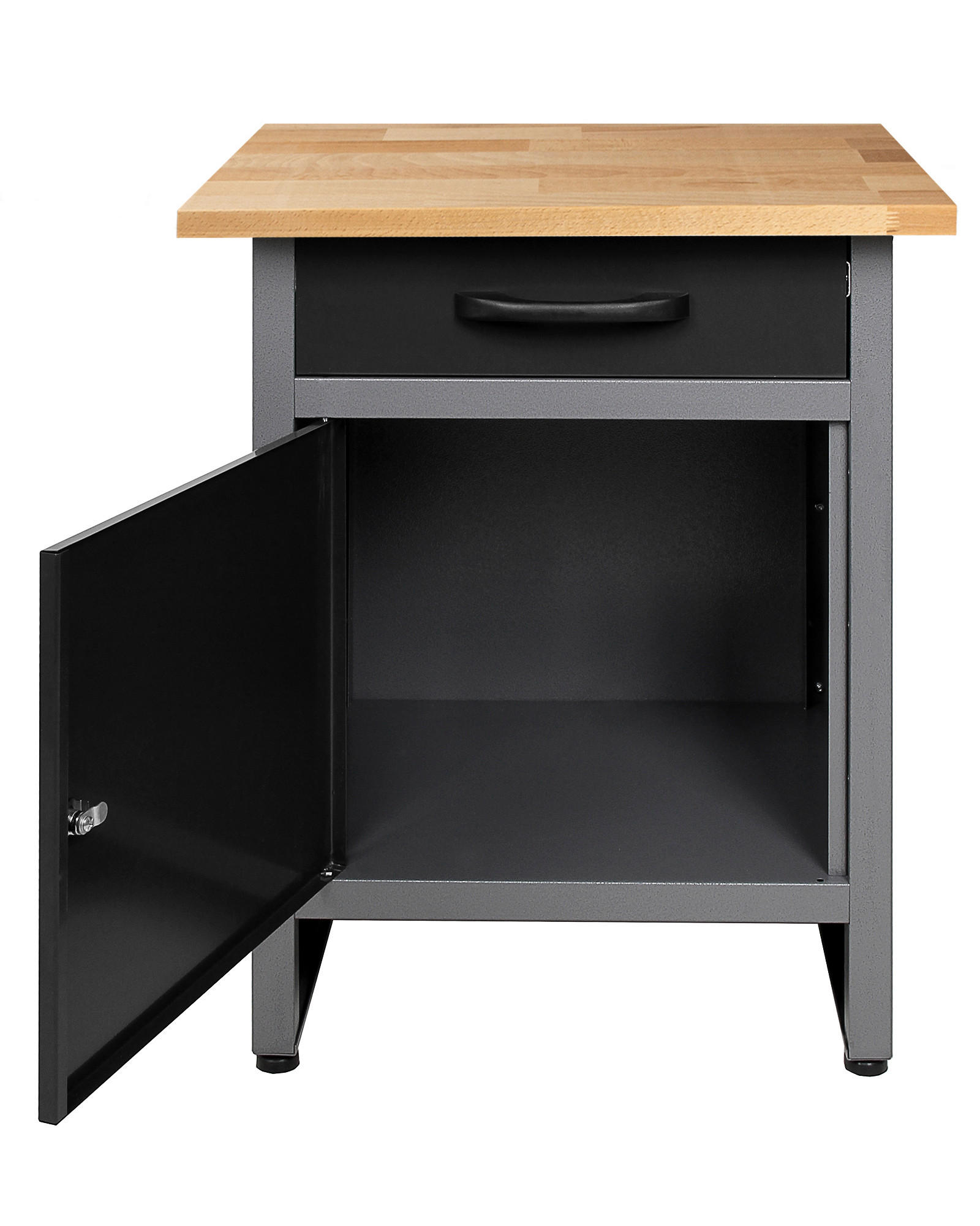 WERKBANK - Anthrazit/Grau, Basics, Holz/Metall (60/85/60cm) - Ambia Garden